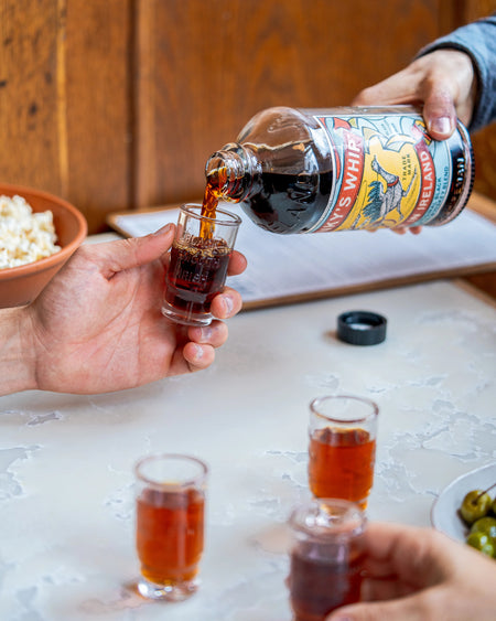 Shanky's Whip poured into a shot glass