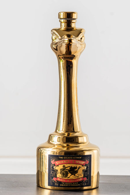 Golden Ostrich head bottle detail