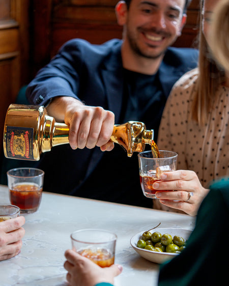 Friends drinking Golden Ostrich