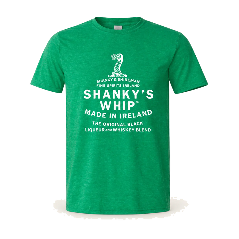 Shanky's Whip green branded t-shirt